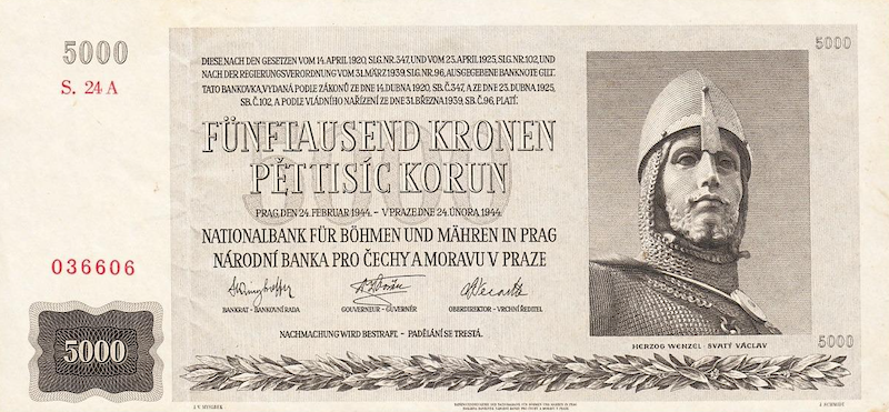 Protektorát 5000 kč